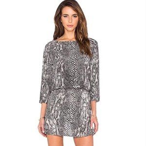 Joie Gray Arryn B Snakeskin Dress, Size XS